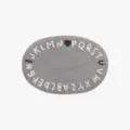 Grey oval fluffy alphabet area rug, soft chenille bedside floor mat for bedroom use. - Beloved Gray