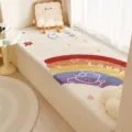 Tappeto per finestra arcobaleno in peluche morbido con simpatico orsetto per la casa. - 40*60cm (Cachemire Sintetico) / Sogno Arcobaleno