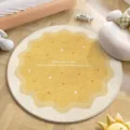 Cute round cookie shaped area rug for living room or kids room cozy imitation cashmere floor mat. - 60*60cm / Round English Egg Yolk