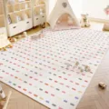 Tappeto gioco per bambini antiscivolo motivo colorato tappeto gattonare per neonati - 60*60cm (Velluto di Cristallo) / Dopamina Colorato