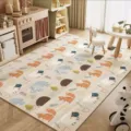 Alfombra de dibujos animados para sala, suave felpa de cristal para habitacion de ninos, lavable. - 80*120CM / Bosque de Animales-1