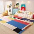 Tappeto da soggiorno geometrico colorato in velluto di cristallo antiscivolo variante moderna - 80*120cm (Velluto di Cristallo) / Tong Man Man - 9