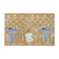 Grazioso zerbino in fibra di cocco con stampa fiocco e casa, tappeto antiscivolo dettaglio. - 40x60cm (Anello d'Ingresso) / Casa di panpepato