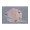 Cute pink bow dalmatian pattern doormat detail, anti-slip PVC loop entrance rug for decor. - Happy Peach