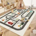 Children's road play mat traffic game rug for kids nursery bedroom non-slip floor carpet. - Paradise Plan