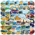 50 Stk. Amerikanische Bundesstaaten Landschafts Sticker Set, wasserdichte Vinyl Aufkleber. - 50 Stück/Packung