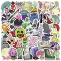 Halloween gruselige Hexe Aufkleber wasserdicht gotische Deko Sticker für Laptop Skateboard 50 Stk - 50 Stück/Packung