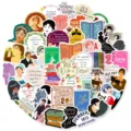 Jane Austen literarische Zitate Aufkleber Vintage Buch Zitat wasserdicht Tagebuch Sticker - 50 Stück/Packung