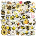 50 Stk süße Bienen Aufkleber wasserdichte Cartoon ästhetische Sticker für Laptop Handy. - 50 Stück/Packung