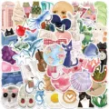 Cute watercolor cartoon stickers pack for journal notebook DIY decoration waterproof aesthetic decals - YCK107 Style