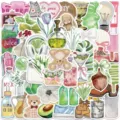 Pack d'autocollants étanches Clean Girl esthétiques pour ordinateur valise 50pcs - Lot de 50 pièces