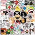 50pcs funny waterproof vinyl stickers pack for luggage laptop skateboard diy decoration - YCK212