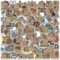50pcs cute cartoon capybara waterproof stickers set for laptop phone skateboard decoration - 50 Pieces Pack