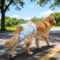 Pantalón fisiológico lavable de cuadros azul y blanco pañal para perro hembra sanitario mascotas - S (1-2.5 kg) / Azul