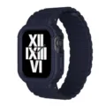 Rugged integrated silicone watch band and protective case compatible with Apple Watch. - 41mm / Blue