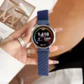 Blue nylon loop watch strap for Huawei smartwatches, durable woven sports replacement band. - Custom Watch Interface [22mm] / Blue