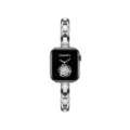 Cinturino di ricambio per Apple Watch catena sottile pelle compatibile S8 SE S10 bianco - 38/40/41/(10ª Gen 42mm) Universale / Corda in Pelle Bianca Argento