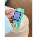 Nylon elastische magnetische horlogeband compatible met Apple Watch, mintgroen en roze. - Muntgroen Roze
