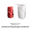 Molde de vela de silicona con diseño de dragón cilíndrico para manualidades DIY - Estilo Dragón 002 Cilíndrico