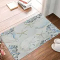 Beau tapis de sol à thème océan avec motif de coquillages et étoiles, vue détaillée. - Tapis Style 7