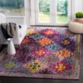 Tapis de salon bohème style vintage motif géométrique coloré tapis de sol pour chambre canapé - 50*80cm / Motif Quatre
