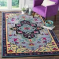 Colorful vintage Persian style area rug floral medallion carpet for living room home decor - 120*180cm / 1025CSBS-3