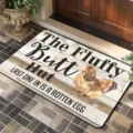 Non-slip entrance doormat with cute chicken graphic and funny quote, durable floor mat for home. - 40*60cm / Style 7 (RZ-EGGS07)