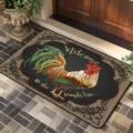 Vintage rooster doormat with welcome text, non-slip entry mat for home and bathroom. - 40*60cm / Style 5 (RZ-EGGS05)