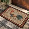 Vintage farmhouse rooster doormat for front door, non-slip entry rug with rustic design. - 40*60cm / Style 4 (RZ-EGGS04)