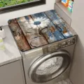 Wasmachine bovenmat waterdicht stofdicht houten nerf madeliefje beschermende mat thuis - 40*40cm / Houtnerf Madeliefje