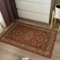 Vintage bohemian style area rug with traditional medallion motifs for living room or bedroom. - 50*80cm / Masya Series 4