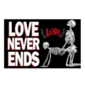 Halloween skeleton couple design detail showcasing artistic gothic love never ends graphic. - Wsj-9