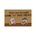 Cute cartoon dog and wine doormat, anti-slip entrance floor mat for home decor and hallway. - 40*60cm / Two Dogs