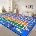 Kids alphabet area rug soft fleece playroom carpet educational learning mat for room floor - 40*60cm / Alphabet Style 3
