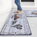 American farmhouse floral kitchen floor mat set, non-slip rustic barn runner rug. - Pattern 8