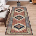 Vintage Persian runner rug for hallway kitchen anti-slip durable geometric area carpet mat - 40*120cm / Nianerlai