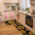 Tapis de cuisine lot de 2 antiderapant sol motif tournesol vintage pour decoration interieure - 40*60cm / Tapis de Cuisine Américain 6.10-1