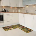 Juego de alfombras de cocina vintage americano, antideslizantes y resistentes a manchas. - 40x60cm / Oso