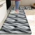 American geometric kitchen mat non-slip wear-resistant two-piece set home floor mat - American Kitchen Mat 529-7