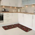Juego de alfombras de cocina vintage americana 2 piezas antideslizante resistente suelo. - Hongo