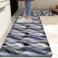 Modern geometric kitchen mat set non-slip absorbent runner rugs for home floor decor - American Kitchen Mat 529-11