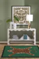 Alfombra de suelo con patrón de tigre verde retro para sala de estar dormitorio chic - Haojian-6