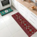 Ensemble de tapis de cuisine boho géométrique antidérapant deux pièces couloir déco maison - Tapis de Cuisine Américain 6.10-9