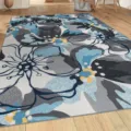 Modern large floral living room carpet faux cashmere vintage hotel bedroom sofa tea table mat - 40x60cm / Gray Floral