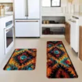 American style geometric kitchen mat two piece set retro ethnic runner rugs non slip - 40*60cm / American Kitchen Mat 529-3