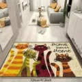 Cartoon cat printed floor mat for living room, hallway, and entryway home decor. - 40*60cm / Cartoon Cat Style