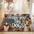 Cute cartoon dog doormat for home entryway, absorbent floor mat with funny quotes for hall. - 40*60cm / Cartoon Dog Style
