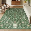 Retro coastal living room rug with marine seashell and lobster patterns for home decor. - 50*80cm / Retro Coastal (4)