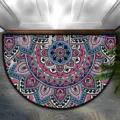 Semicircle mandala doormat for entryway, colorful bohemian floor mat with non-slip backing. - 40*60cm / Mandala Half Circle 3