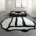 Modern irregular living room rug, luxury sofa coffee table mat, minimalist home floor mat - Abstract Style 04 / 50*80cm